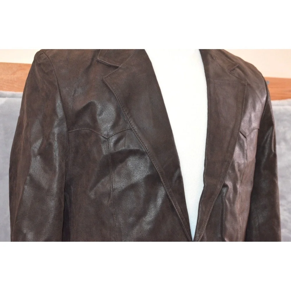 SCULLY‎ Chocalate Brown Western Leather Blazer Jacket Men's 44